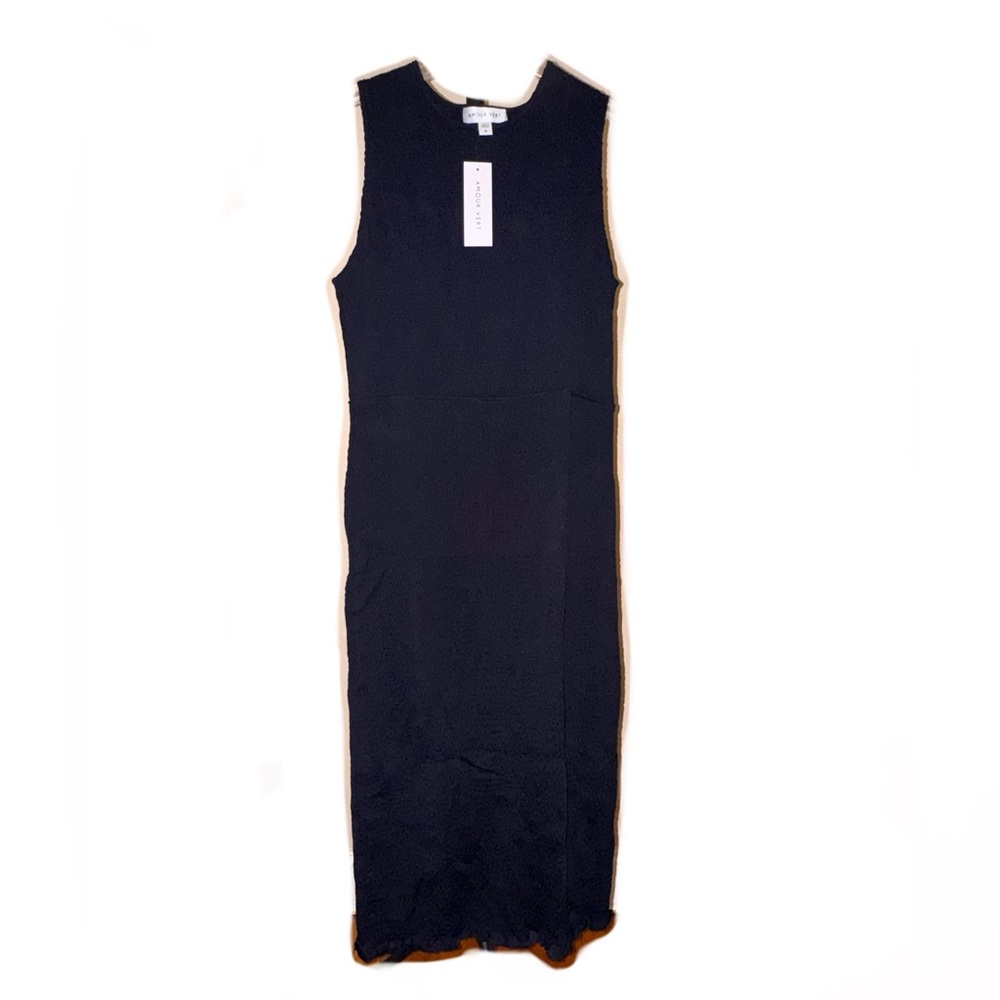 Amour Vert Dark Blue Midi Dress
